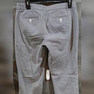 Striped Slim Cropped Pants